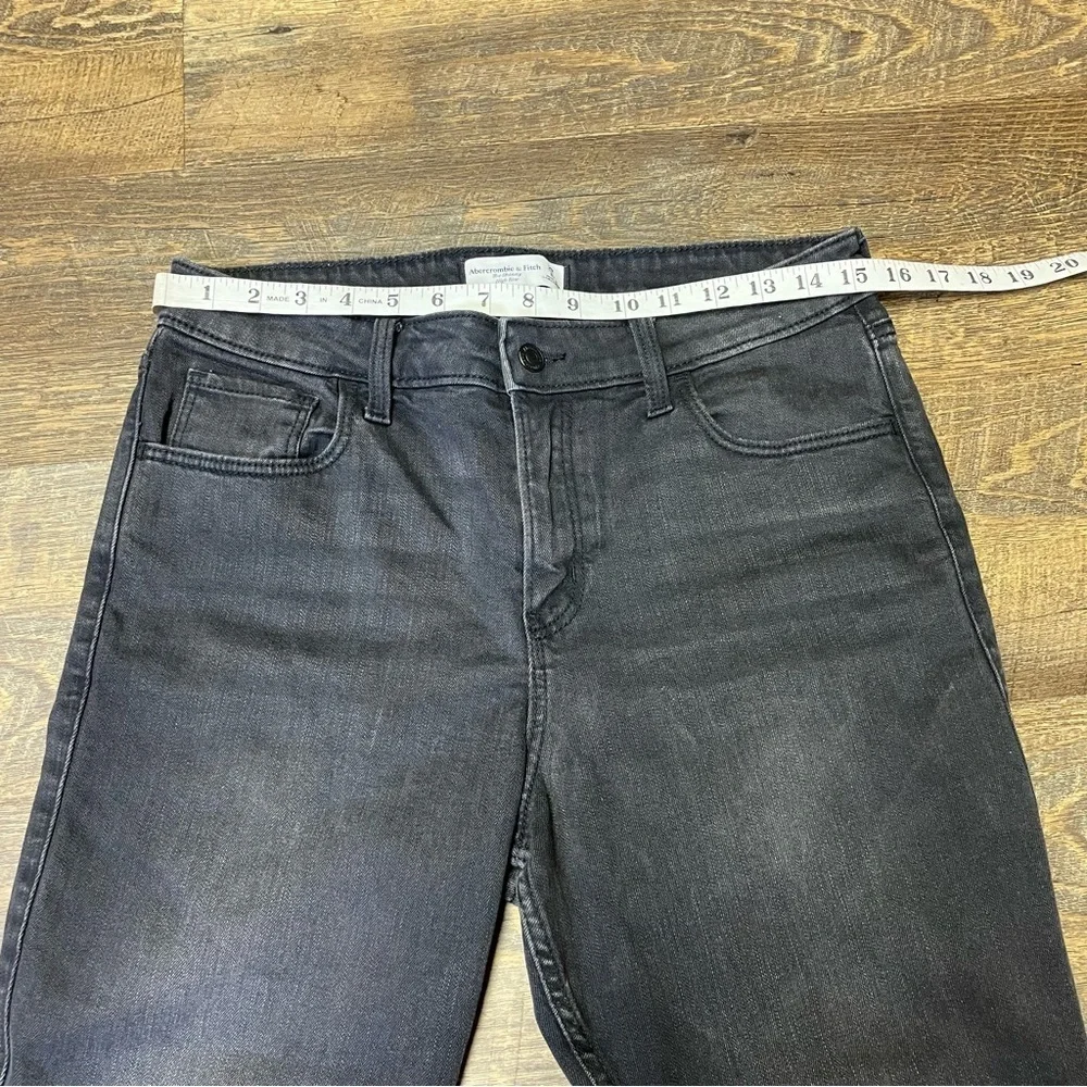Abercrombie & Fitch The Skinny High Rise Jean Black Gray Charcoal Womens 29/8R